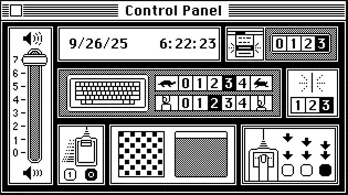 Macintosh System 1 Control Panel