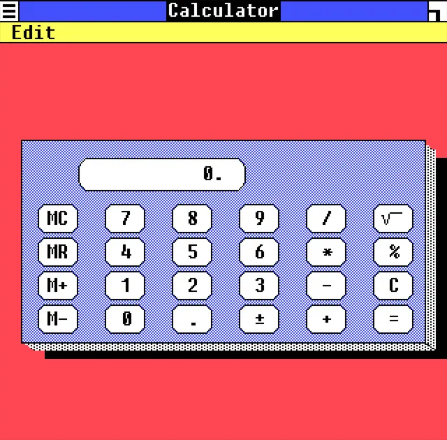 Windows 1.0 Calculator