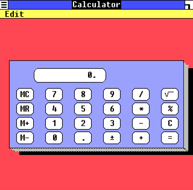 Windows 1.0 Calculator