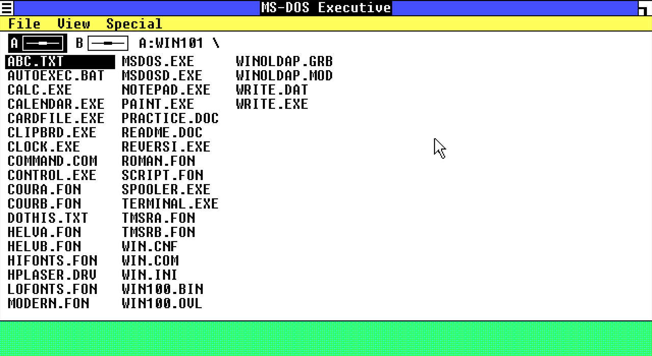 Windows 1.0 File Manager