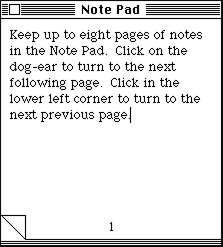 Macintosh System 1 Note Pad